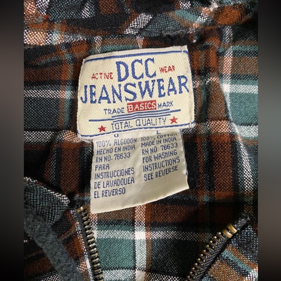 Vintage DCC Jeanswear Quarter Zip Hooded Jacket - Picture 3 of 3